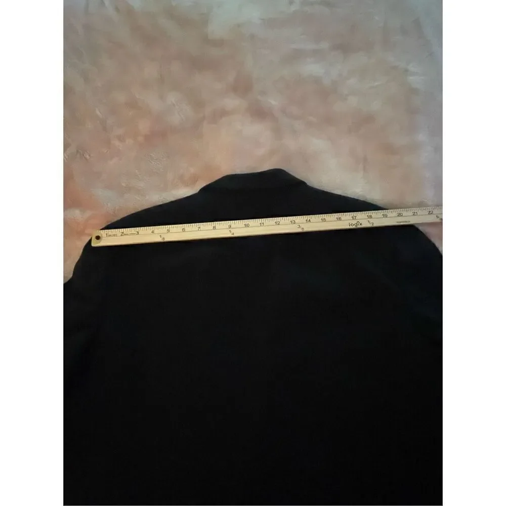 Men’s Black Wool Blend Camel Hair Sports Coat Size 44